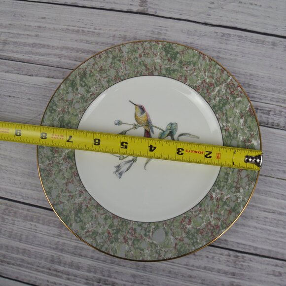 Wedgwood Bone China 8" Salad Plates SET 6 Hummingbird Humming Birds Pattern EUC - Picture 5 of 9